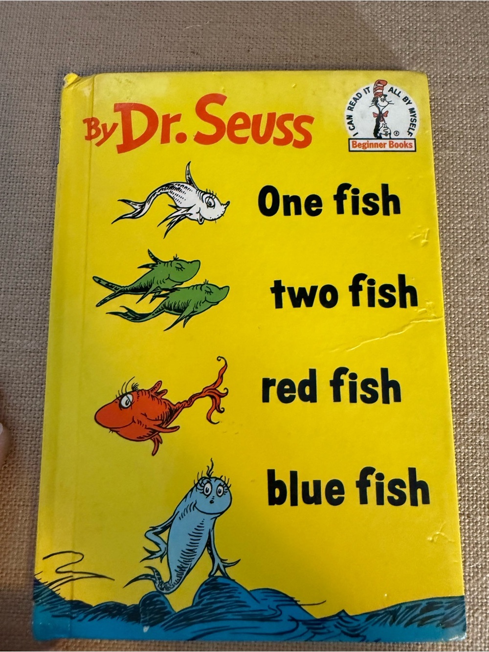 Dr. Seuss One Fish Two Fish Red Fish Blue Fish - Yellow Cover Book